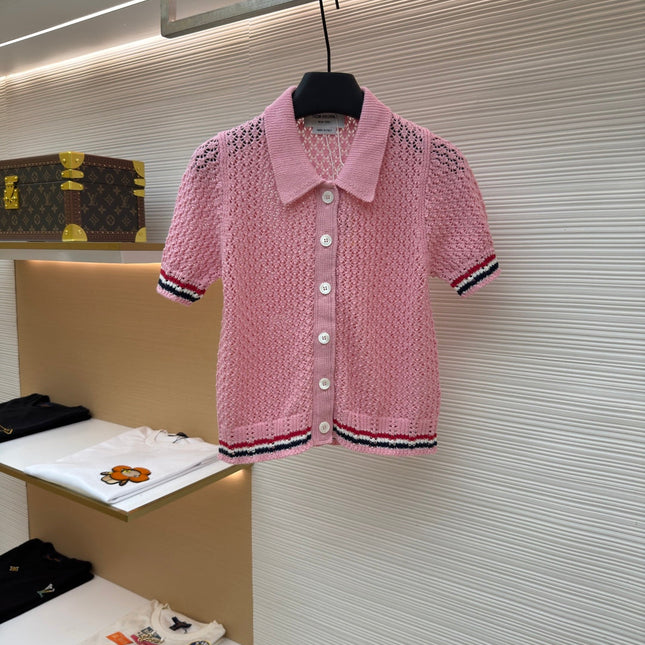 THOM 26S SHORT-SLEEVED KNIT POLO SHIRT STYLE 151