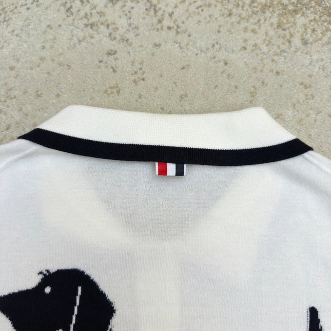 THOM 26S SHORT-SLEEVED KNIT POLO SHIRT STYLE 150