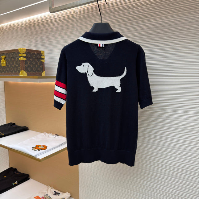 THOM 26S SHORT-SLEEVED KNIT POLO SHIRT STYLE 149