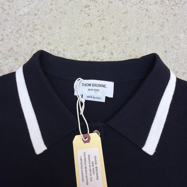 THOM 26S SHORT-SLEEVED KNIT POLO SHIRT STYLE 149