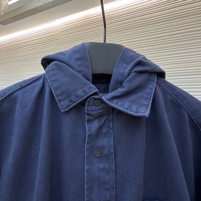 BALENCIAGA 26S HOODED DENIM JACKET 025