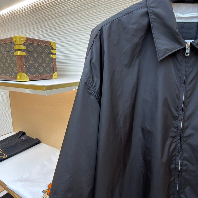 PRADA 26S SHORT-SLEEVE ZIP-UP SHIRT 1030