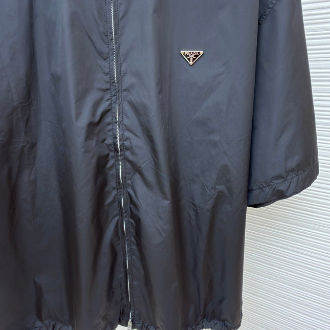PRADA 26S SHORT-SLEEVE ZIP-UP SHIRT 1030