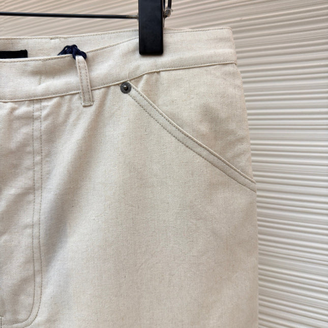 PRADA 26S LINEN COTTON TROUSERS 1015