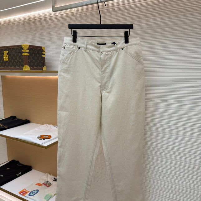 PRADA 26S LINEN COTTON TROUSERS 1015