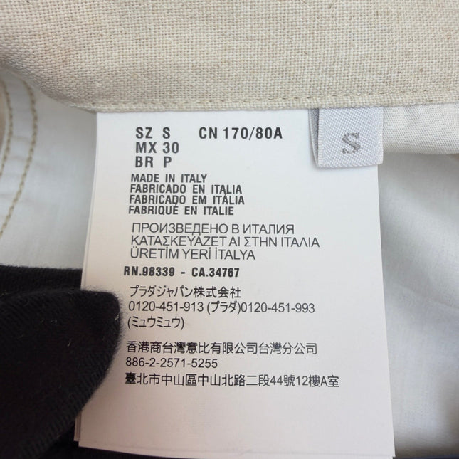 PRADA 26S LINEN COTTON TROUSERS 1015