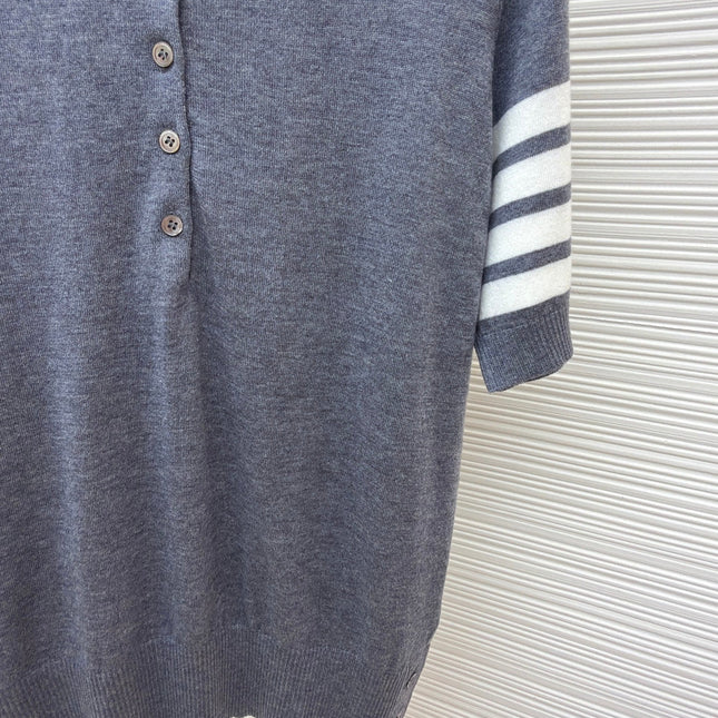 THOM 26S SHORT SLEEVE POLO KNIT TOP STYLE 244