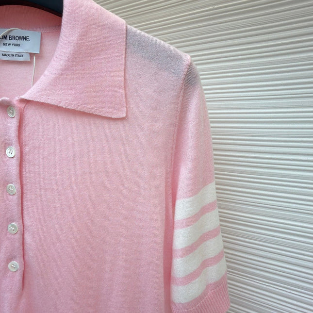 THOM 26S SHORT SLEEVE POLO KNIT TOP STYLE 241