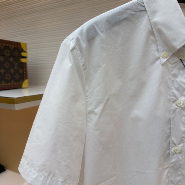 PRADA 26S SHORT-SLEEVE BUTTON-DOWN SHIRT 1161