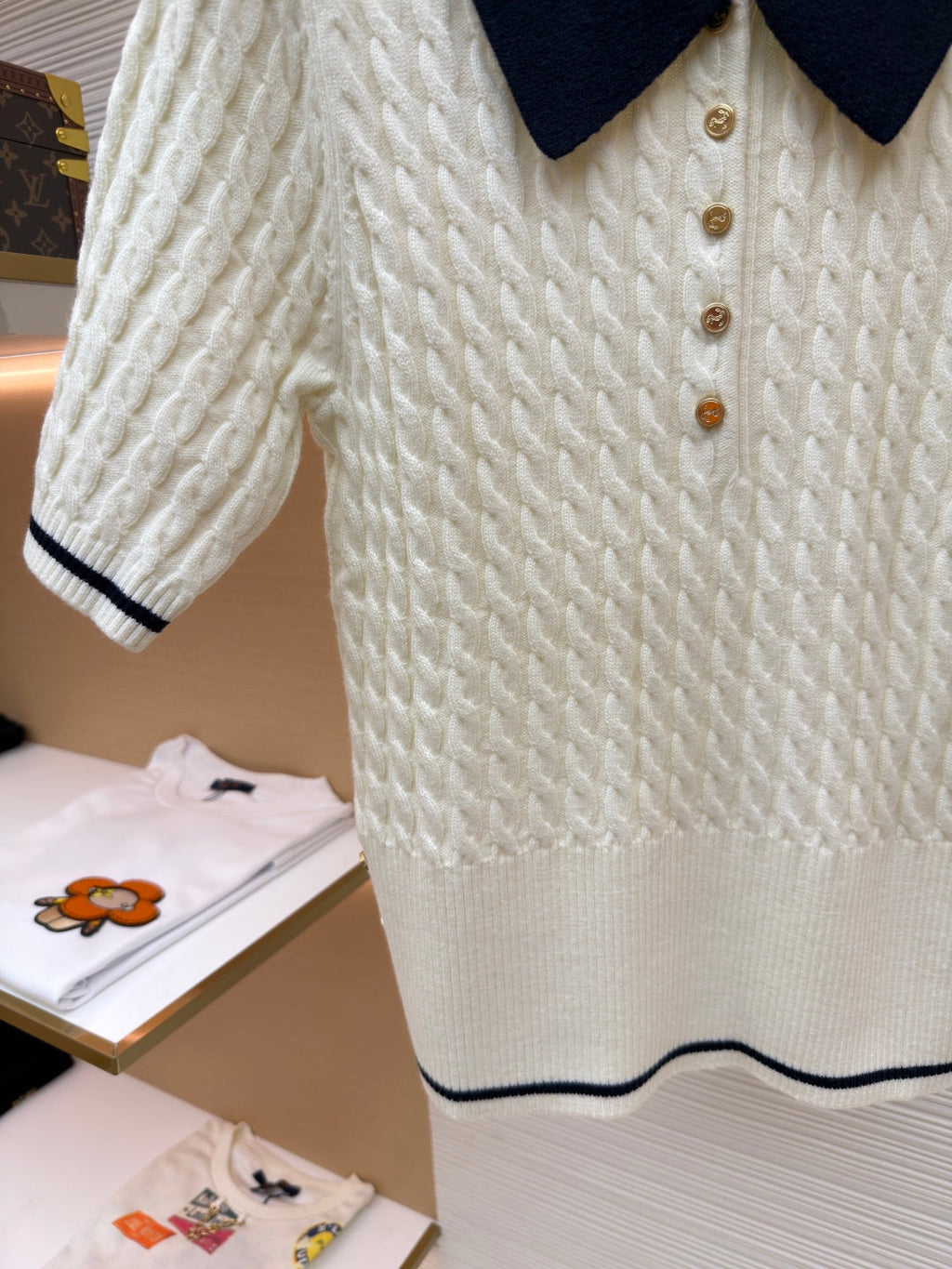 THOM 26S SHORT SLEEVE POLO KNIT TOP STYLE 237
