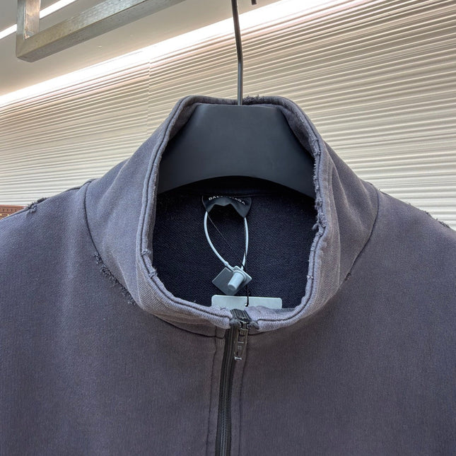 BALENCIAGA 26S LONG-SLEEVE HALF-ZIP SWEATSHIRT 284