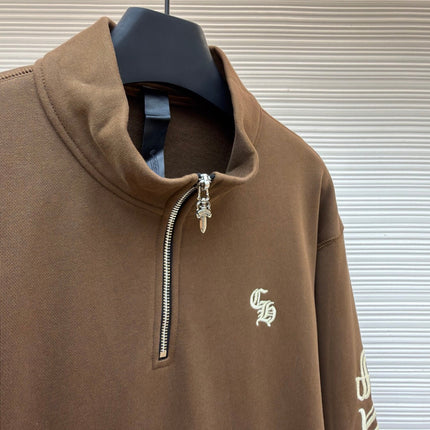 CHROME HEARTS 26S HALF-ZIP LONG-SLEEVE SWEATSHIRT 018