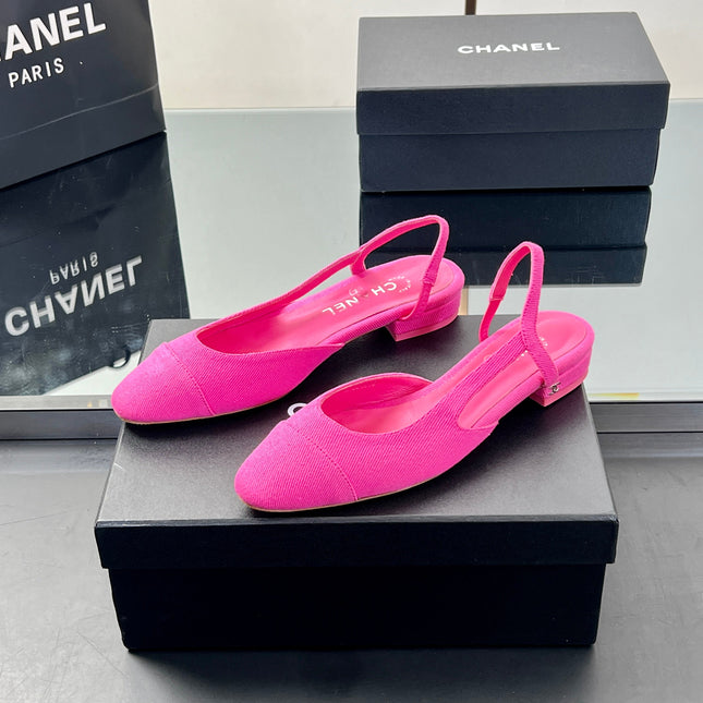 CC SLINGBACK 25S 25 MM IN PINK FABRIC