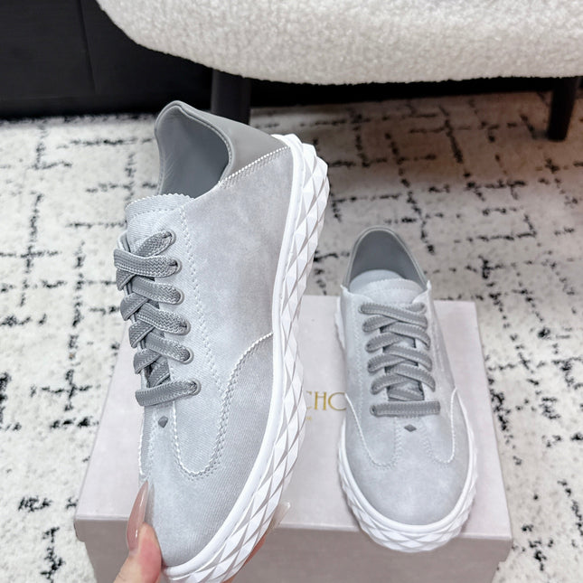 JIMMY CHOO 26S SNEAKERS IN GREY SUEDE