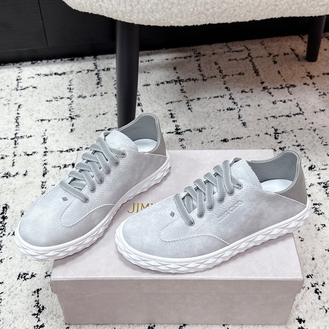 JIMMY CHOO 26S SNEAKERS IN GREY SUEDE
