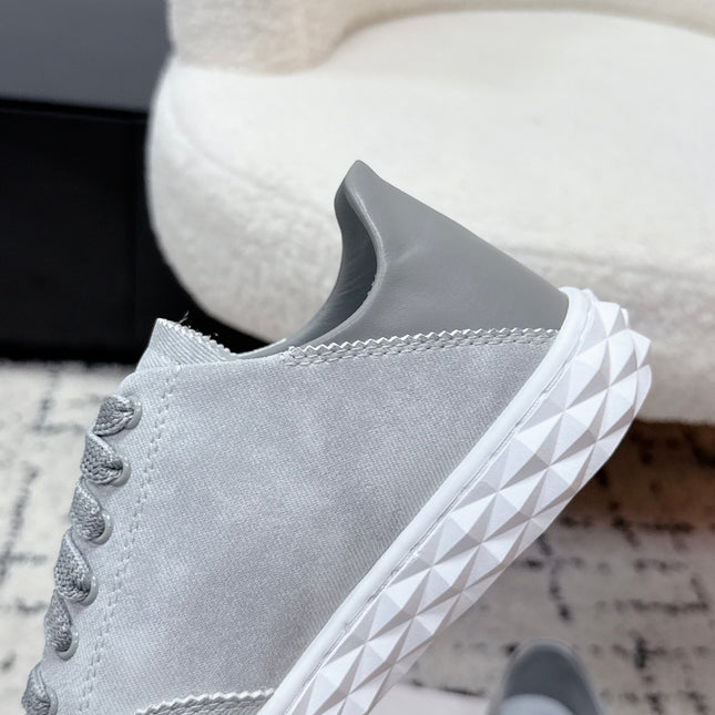 JIMMY CHOO 26S SNEAKERS IN GREY SUEDE