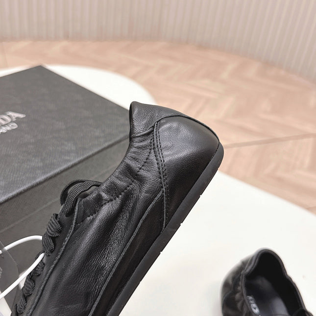 PRADA 26S MARY JANE SHOES IN BLACK CALFSKIN
