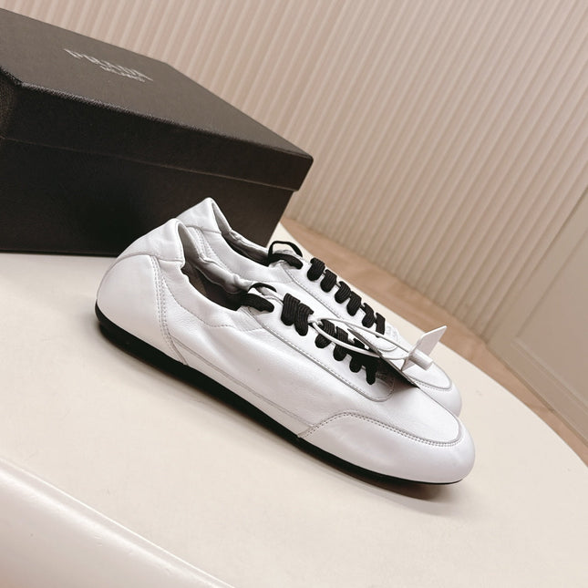 PRADA 26S MARY JANE SHOES IN WHITE CALFSKIN