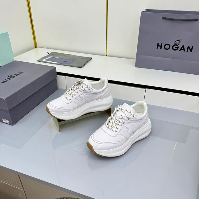 TOM FORD 26S HOGAN SNEAKERS IN WHITE CALFSKIN