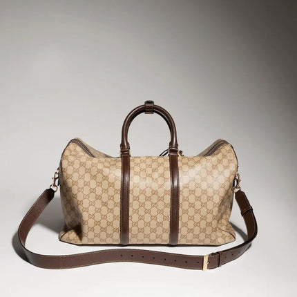 GUCCI 26S DUFFLE BAG 52 IN BEIGE CANVAS