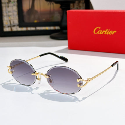CARTIER 26S OVAL RIMLESS FRAME IN METAL 441535