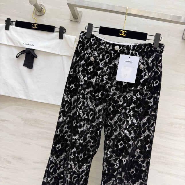 CHANEL 26S LACE FLARED PANTS STYLE 1026