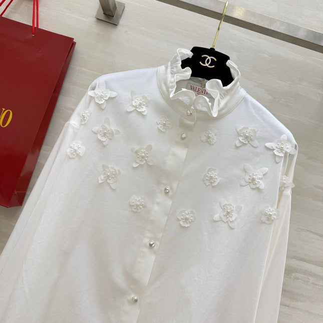 VALENTINO 26S RUFFLED COLLAR SHIRT 139