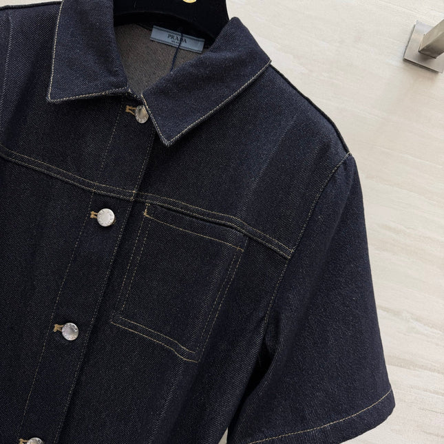 PRADA 26S DENIM SHIRT DRESS STYLE 897