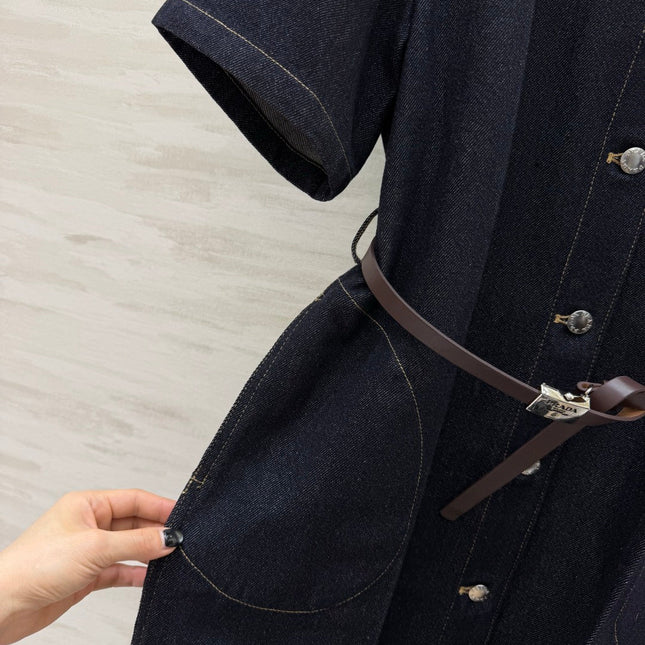 PRADA 26S DENIM SHIRT DRESS STYLE 897