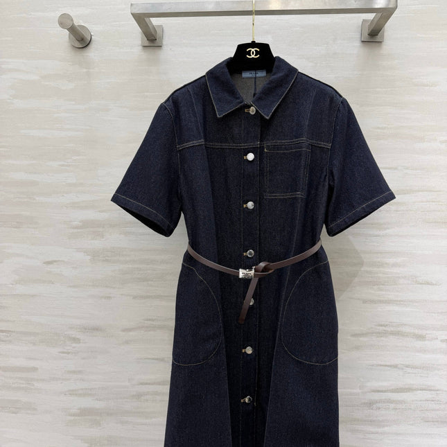 PRADA 26S DENIM SHIRT DRESS STYLE 897