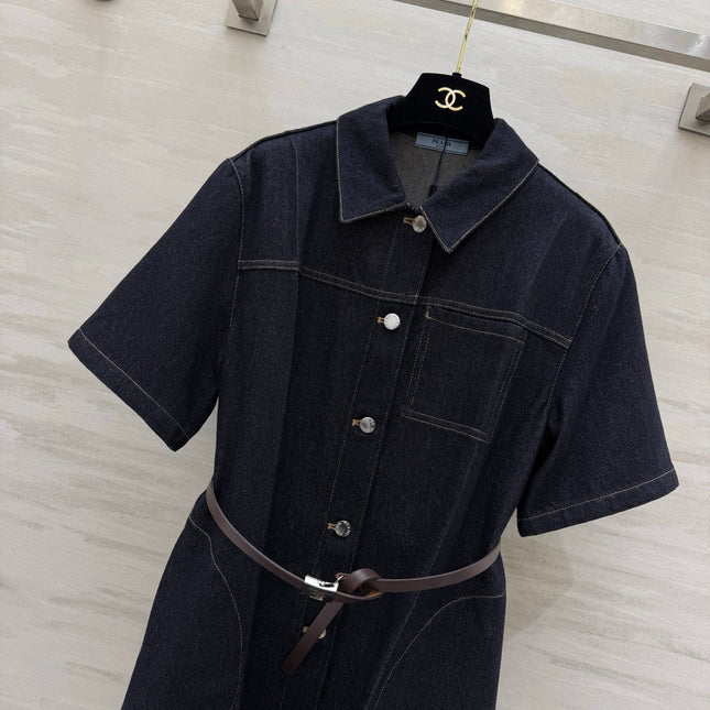 PRADA 26S DENIM SHIRT DRESS STYLE 897