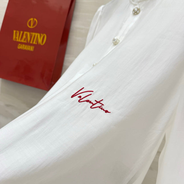 VALENTINO 26S RUFFLED COLLAR SHIRT 128