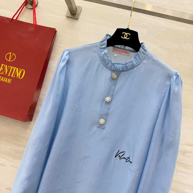 VALENTINO 26S RUFFLED COLLAR SHIRT 127
