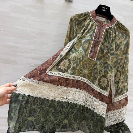 ZIMMERMANN 26S INTO THE EAST PATTERNED BLOUSE 317553