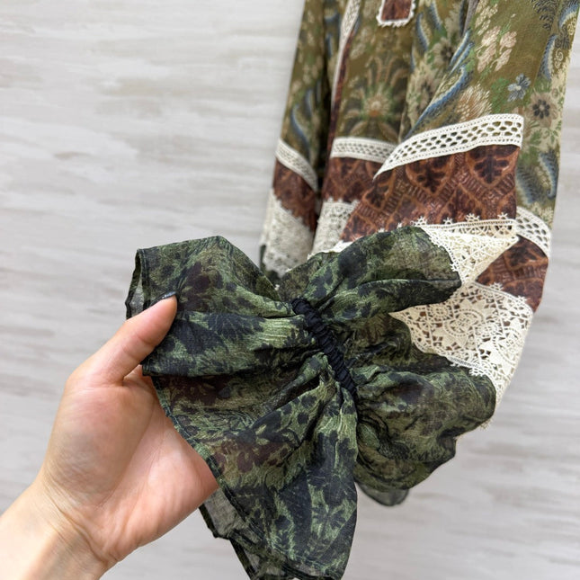 ZIMMERMANN 26S INTO THE EAST PATTERNED BLOUSE 317553