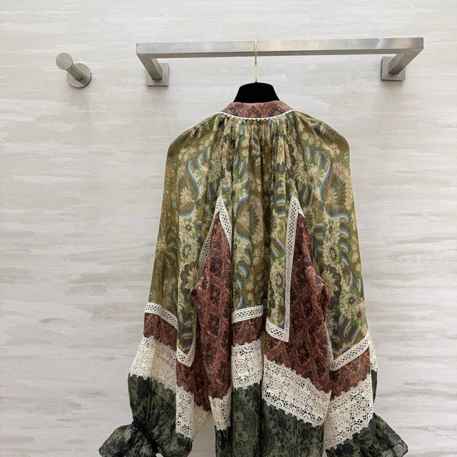 ZIMMERMANN 26S INTO THE EAST PATTERNED BLOUSE 317553