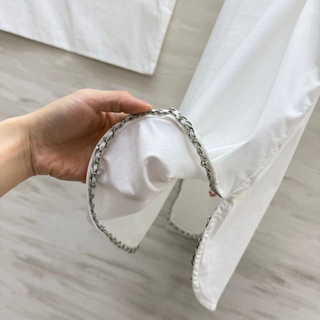 CHANEL 26S SLEEVELESS SHIRT COLLAR TOP STYLE 1197