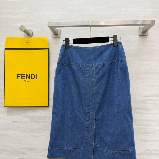 FENDI 26S DENIM SKIRT 409