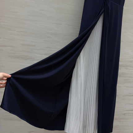 RALPH LAUREN 26S COLOR BLOCK MAXI SLIT DRESS 435