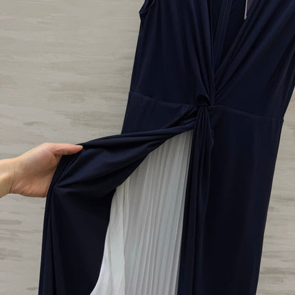RALPH LAUREN 26S COLOR BLOCK MAXI SLIT DRESS 435