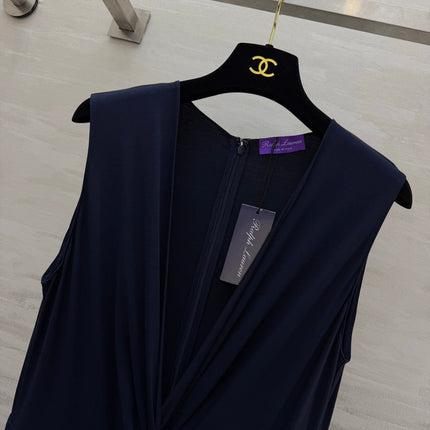 RALPH LAUREN 26S COLOR BLOCK MAXI SLIT DRESS 435