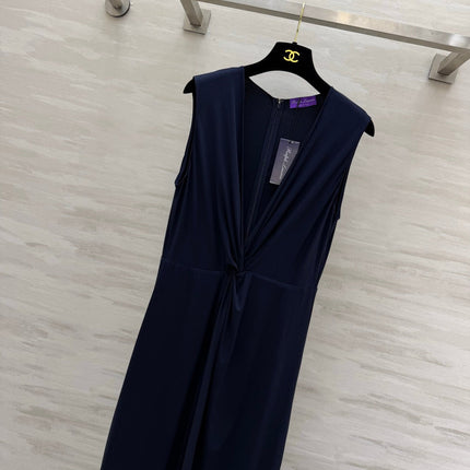 RALPH LAUREN 26S COLOR BLOCK MAXI SLIT DRESS 435