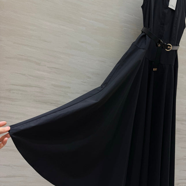 MAXMARA 26S SLEEVELESS BELTED MAXI DRESS 367
