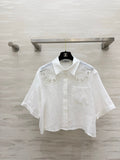 CELINE 26S WHITE SHORT-SLEEVE SHIRT 414