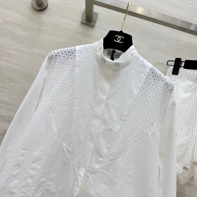 MONCLER 26S LONG-SLEEVE SHIRT & SHORT SET 686