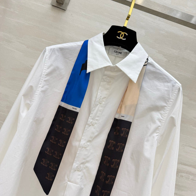 CELINE 26S WHITE SHIRT DRESS 409