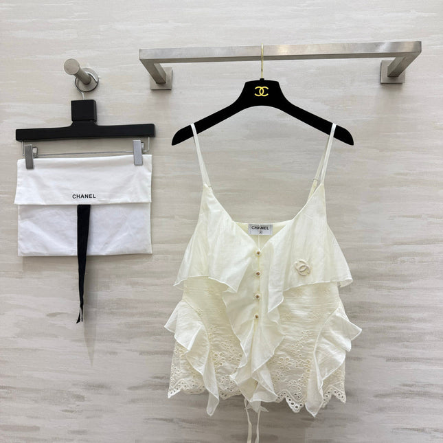 CHANEL 26S RUFFLE CAMI TOP 1471