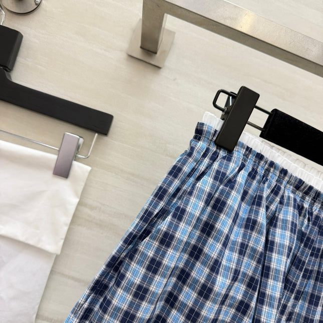CHANEL 26S PLAID WIDE-LEG PANTS 1444
