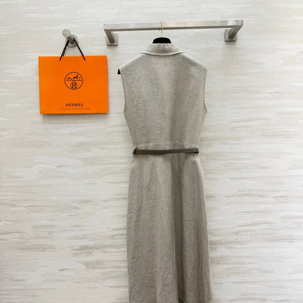 HERMES 26S SLEEVELESS DRESS 662