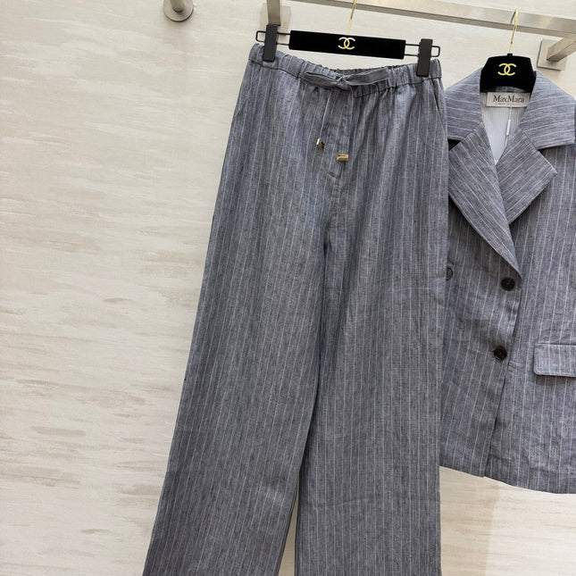 MAXMARA 26S SLEEVELESS BLAZER & WIDE-LEG PANTS SET 352